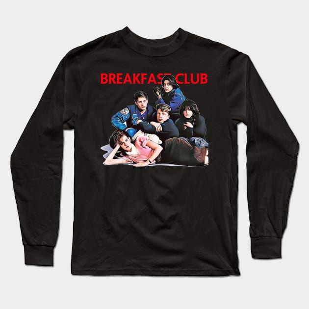 Breakfast Club Art Long Sleeve T-Shirt by tonycastell